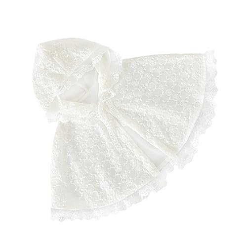 Holibanna Spitzenumhang Mantel Mode mit Kapuze Größe Ponchos Haube umhang Spitzenkostüm Umhang für Mädchen Cosplay-Umhang Weiß Holibanna Spitzenumhang Mantel Mode mit Kapuze Größe Ponchos Haube umhang Spitzenkostüm Umhang für Mädchen Cosplay-Umhang Weiß von Holibanna