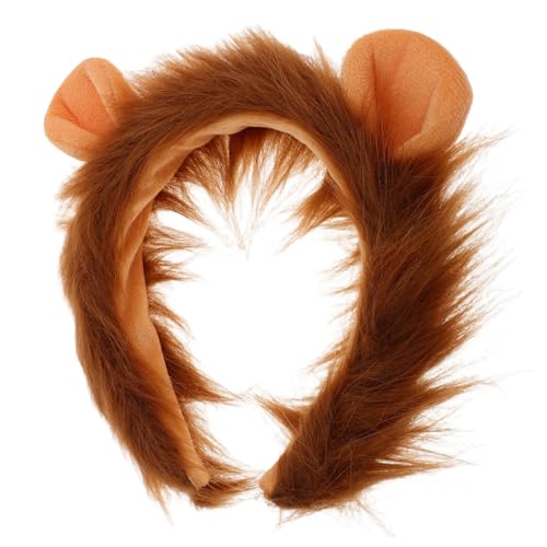 Holibanna Stirnband Plüsch Tierohren Kopfschmuck für Faschingskostüm Kindergarten Party Karneval Jungen Mädchen Leicht und Bequem Vielseitiges Löwenkostüm Zubehör von Holibanna