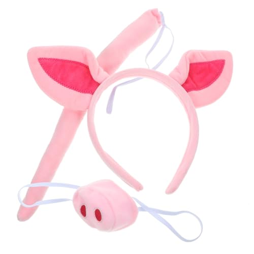 Holibanna Tier Stirnband Set Schwein Kostüm Teilig Rosa Ferkel Ohren und Nase Party Haarreif für Geburtstagsfeier Halloween Fasching Cosplay Holibanna Tier Stirnband Set Schwein Kostüm Teilig Rosa Ferkel Ohren und Nase Party Haarreif für Geburtstagsfeier Halloween Fasching Cosplay von Holibanna