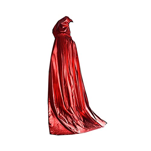 Holibanna Einzigartiges Halloween-Party-Outfit Roter Halloween-umhang mit Kapuze Volle Länge Unisex für Hexen und Vampire von Holibanna