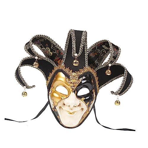 Holibanna Venezianische Vollgesichtsmaske theatermaske kostüme für maskenball elegante Kleidung für Männer Maskerade-Maske Golddekor Maskerade-Gesichtsabdeckung Kostüm Vollgesichtsmaske fein von Holibanna