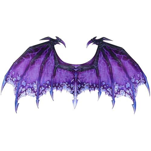 Holibanna Vlies-Drachenflügel Für Erwachsene Halloween-Requisiten Drachenflügel-Performance Cosplay-Flügel Für Halloween-Cosplay-Party (Lila) von Holibanna