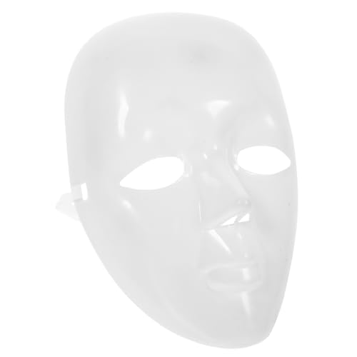 Holibanna Weiße DIY Maske zum Bemalen Leere Masquerade Prop für Party und Cosplay Wiederverwendbare Halbmaske aus Robustem Material für Maskenball und Rollenspiele von Holibanna