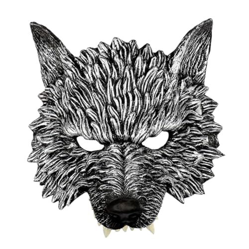 Holibanna Wolfsmasken Cosplay Halbmaske Werwolf Halloween Kostü Maske Für Partys Fasching Und Karneval Für Erwachsene Perfektes Accessoire Für Kostümpartys Und von Holibanna