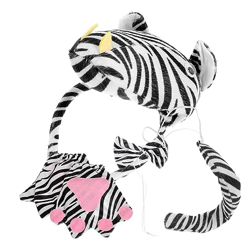 Holibanna Zebra Kostüm Zubehör Set Damen Kopfband Schleife und Handschuhe aus Weichem Wiederverwendbar Bequemes Tierkostüm für Halloween Karneval und Mottoparty Holibanna Zebra Kostüm Zubehör Set Damen Kopfband Schleife und Handschuhe aus Weichem Wiederverwendbar Bequemes Tierkostüm für Halloween Karneval und Mottoparty von Holibanna