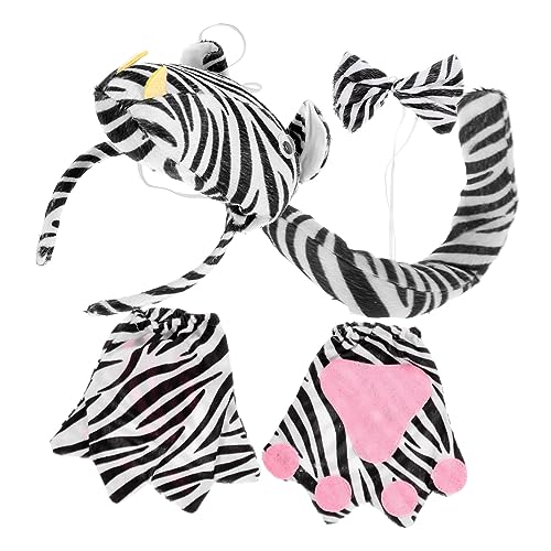 Holibanna Zebra Kostüm Zubehör Set Für Damen Teiliges Set Mit Zebra Stirnband Und Fliege Für Halloween Karneval Und Kostümpartys von Holibanna