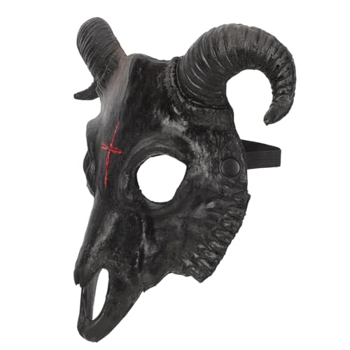 Holibanna Ziegenmaske Halloween Kostüm Tiermaske für Partys Flexiblem PU für Erwachsene für Halloween Feiern Kostümpartys mit Einzigartigem Horn Design von Holibanna