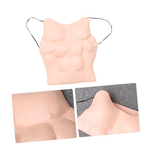 Holibanna bilden -Muskelbrust für Männer realistisch Cosplay gefälschte Brust Truhe mit Halloween-Kostümen kleidung falsche gefälschter Brustmuskel Requisiten Zhu Bajie von Holibanna