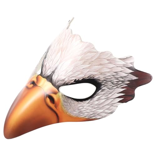 Holibanna weiße Adlermaske Halloween-Partydekoration Monster LED-Maske gruselige Halloween-Maske Masken Halloween-Party-Maske Maskerade-Party-Maske Maske für Festival Cosplay-Partymaske Eva von Holibanna