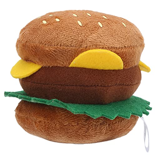 Holigie Dog Hamburger Plüschspielzeug, weicher und quietschbarer Kauspielzeug für kleine Hunde und Katzen interagieren mit Haustieren durch lustige Quietschstall, lindern Stress Holigie Dog Hamburger Plüschspielzeug, weicher und quietschbarer Kauspielzeug für kleine Hunde und Katzen interagieren mit Haustieren durch lustige Quietschstall, lindern Stress von Holigie