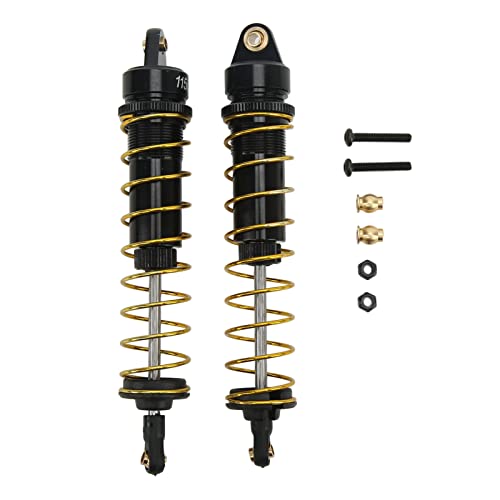 Holigie RC -Stoßdämpfer Einstellbarer Öldruckdämpfer mit hohen elastischen Federn für axial SCX10 90046 AXI03007 1/10 RC Crawler Car Aluminiumlegierung 115 mm 4pcs (Schwarz) von Holigie