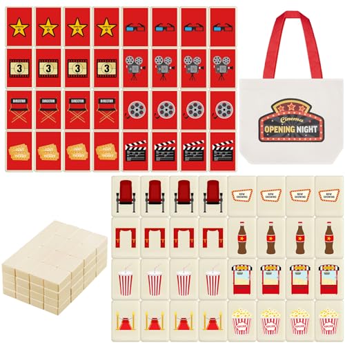 Hollowfly 65 Fliesen 30mm Movie Night Mahjong Block Set mit Aufbewahrungstaschen 2 Spieler Mahjong Push Tile Game Popcorn Getränke Muster Kein DIY Erforderlich für Freund Familie Spielabend Party Hollowfly 65 Fliesen 30mm Movie Night Mahjong Block Set mit Aufbewahrungstaschen 2 Spieler Mahjong Push Tile Game Popcorn Getränke Muster Kein DIY Erforderlich für Freund Familie Spielabend Party von Hollowfly