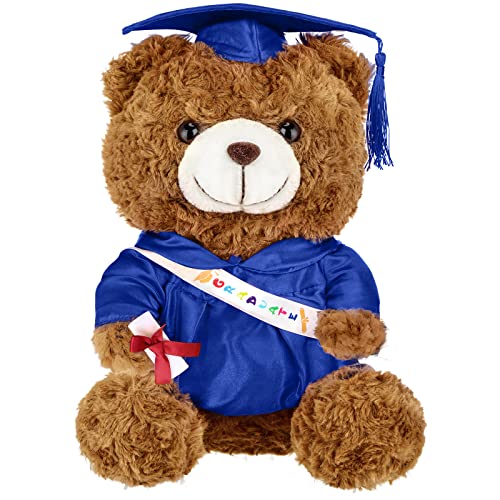 Hollowfly Graduation Bears 2025 Plüschtier Bär mit Kleid, Kappe, Quaste, Set, niedliches braunes Geschenk für Absolventen, Stofftierpuppe, Plüschtier für Abschlussfeier, Partyzubehör (30 cm Hollowfly Graduation Bears 2025 Plüschtier Bär mit Kleid, Kappe, Quaste, Set, niedliches braunes Geschenk für Absolventen, Stofftierpuppe, Plüschtier für Abschlussfeier, Partyzubehör (30 cm von Hollowfly