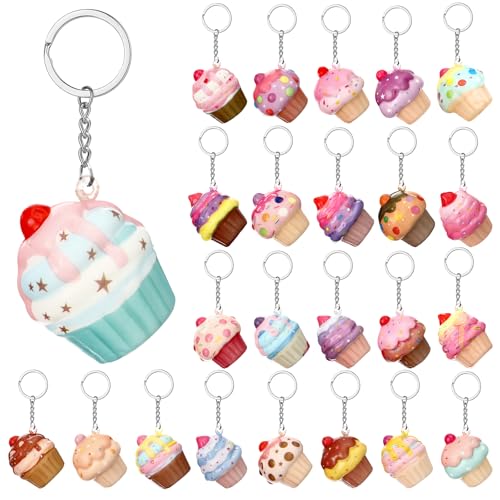 Hollowfly Quetsch-Stressbälle, Schlüsselanhänger, positiver Stressabbau, niedliches emotionales Spielzeug für Kollegen, Lehrer, Krankenschwestern, Abschlussfeier, Geburtstagsgeschenke (Kuchen) von Hollowfly