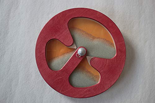 Mini-Lenkrad / drehbares Wandspiel / Material: Holz / Farbe: rot-orange / Ø 35 cm / Made in Germany / 3+ von Holz Klang & Spiel