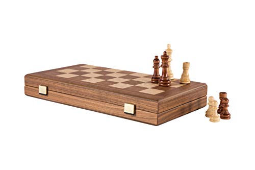 Holz-Leute Backgammon / Schach Nussbaum l 37 x 19 x 5 cm von Holz-Leute
