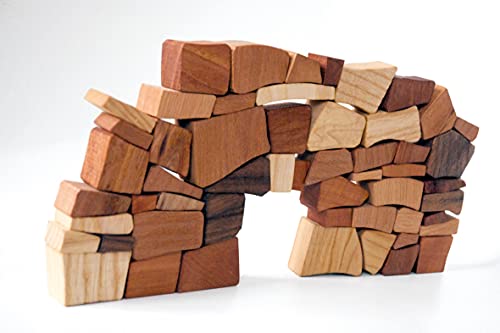 Mauerspiel, Mauerwerke ohne Mörtel Bauen, Holzbausteine Mauerspiel, Mauerwerke ohne Mörtel Bauen, Holzbausteine von Holz-Leute