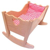Holz Puppenwiege mit 3teiliger Garnitur Holz Puppenwiege mit 3teiliger Garnitur von Holz-Wenzel