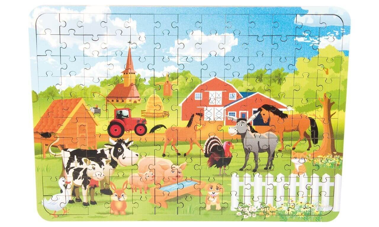 Holz-Puzzle Bauernhof, 130 Teile Holz-Puzzle Bauernhof, 130 Teile von Holzspielerei