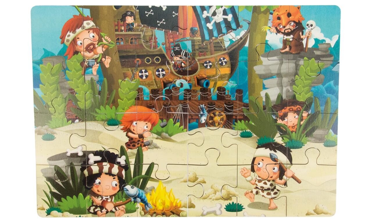 Holz-Puzzle Piraten gestrandet, 24 Teile Holz-Puzzle Piraten gestrandet, 24 Teile von Holzspielerei