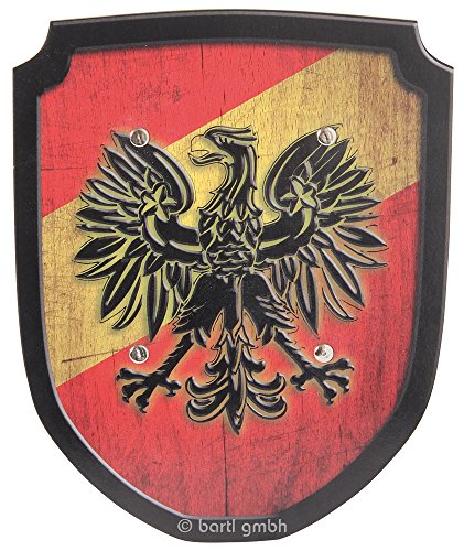 Holzspielerei Wappenschild Adler rot von Holzspielerei
