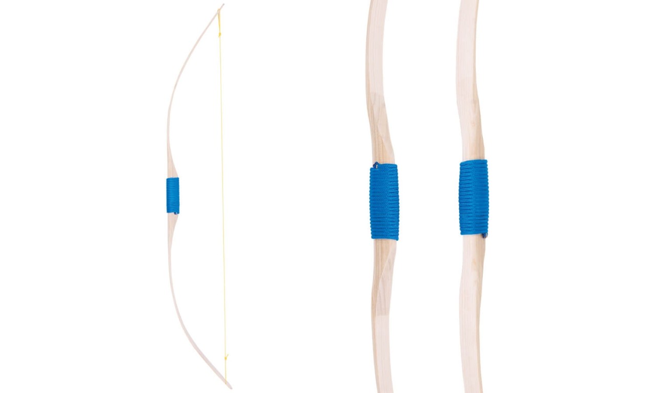 Bogen 90 cm ohne Pfeile, mit Umwicklung blau Bogen 90 cm ohne Pfeile, mit Umwicklung blau von Holzspielerei