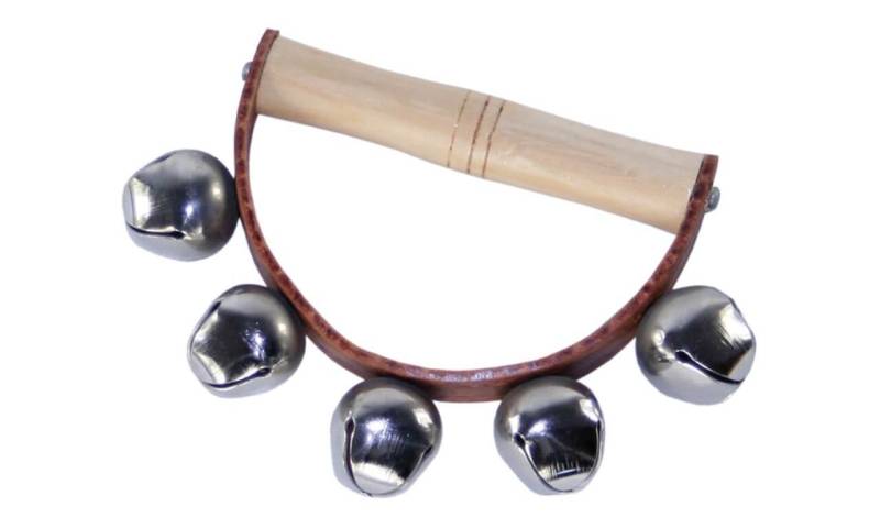 Lederhandschelle, mit 5 Schellen von Holzspielerei
