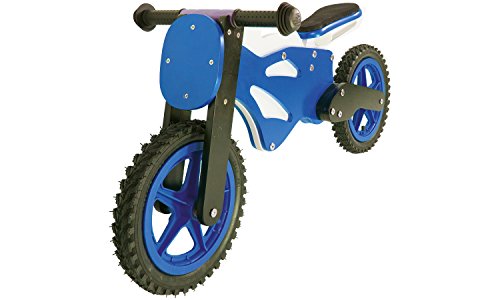 Lernlaufrad aus Holz - 12 Zoll, ab 3 Jahren - Holzspielerei Superbike blau, Kinderlaufrad, Laufrad Kinderrad Fahrrad von Holzspielerei