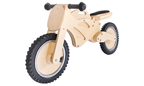 Lernlaufrad aus Holz - 12 Zoll, ab 3 Jahren - Holzspielerei Superbike natur, Kinderlaufrad, Laufrad Kinderrad Fahrrad von Holzspielerei