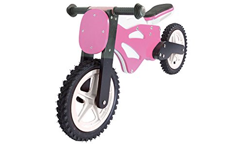 Lernlaufrad aus Holz - 12 Zoll, ab 3 Jahren - Holzspielerei Superbike pink, Kinderlaufrad, Laufrad Kinderrad Fahrrad von Holzspielerei