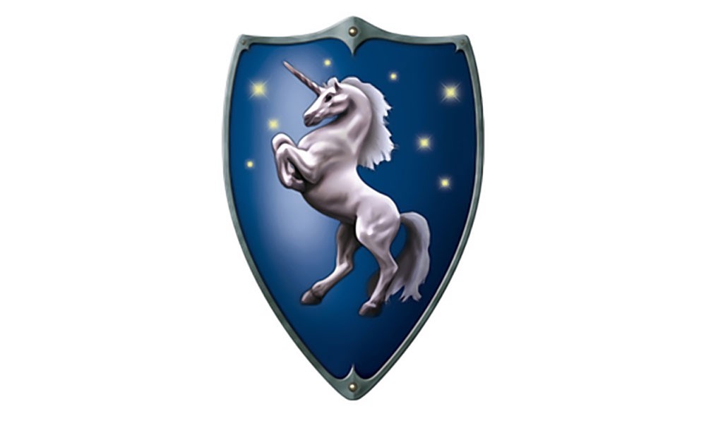 Ritterschild Einhorn, blau Ritterschild Einhorn, blau von Holzspielerei