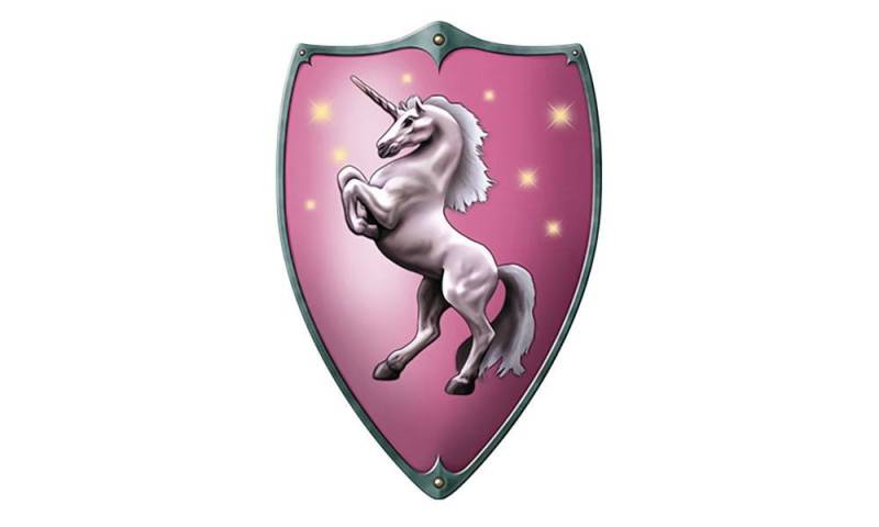 Ritterschild Einhorn, pink von Holzspielerei