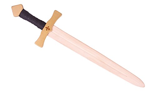 Ritterschwert Artus aus Holz für Kinder, ca. 60 cm lang - Spielzeug Schwert für kleine Ritter (gold) von Holzspielerei