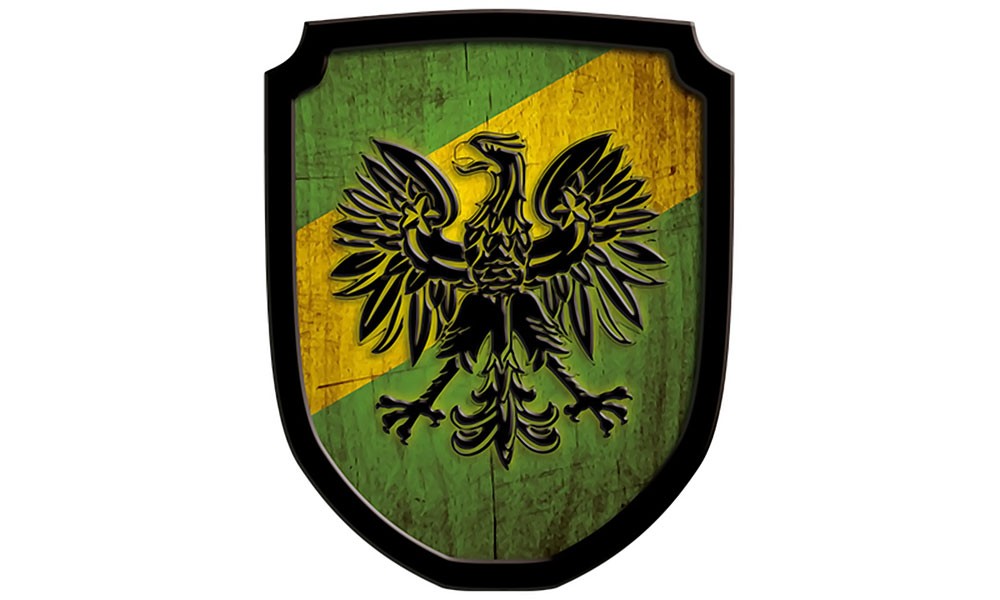Wappenschild Adler, grün von Holzspielerei