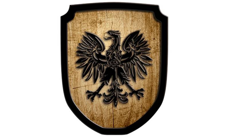 Wappenschild Adler, natur von Holzspielerei