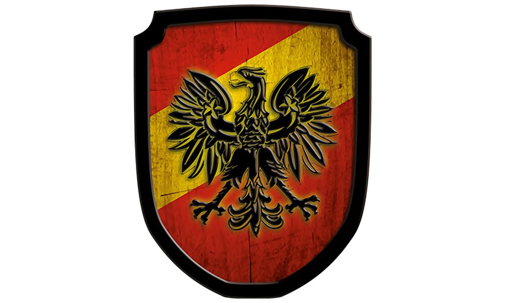 Wappenschild Adler, rot von Holzspielerei