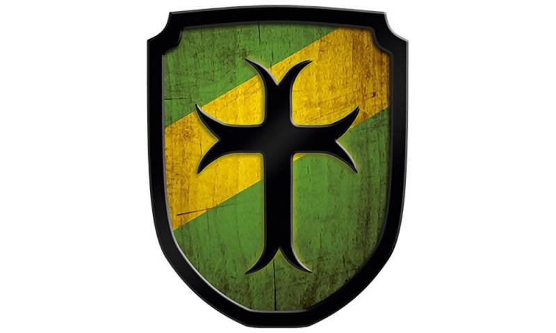 Wappenschild Kreuz, grün von Holzspielerei