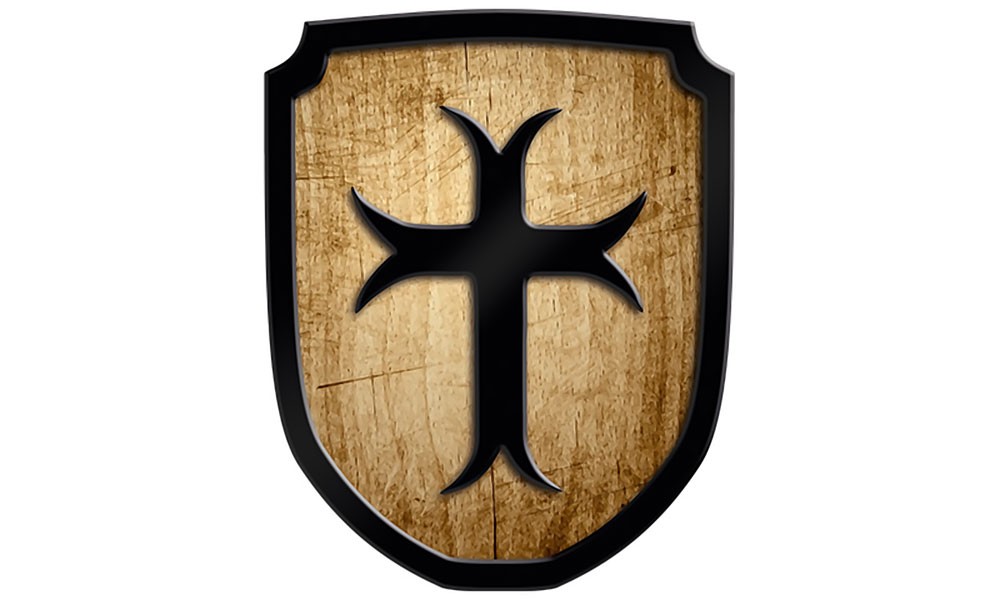 Wappenschild Kreuz, natur von Holzspielerei