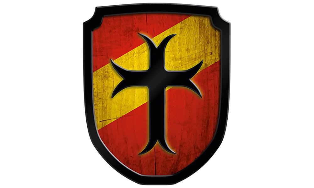 Wappenschild Kreuz, rot von Holzspielerei