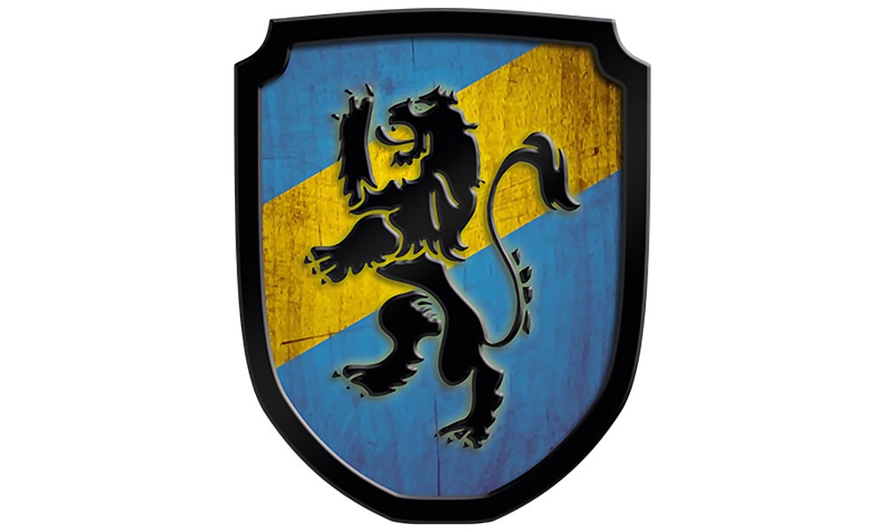 Wappenschild Löwe, blau Wappenschild Löwe, blau von Holzspielerei