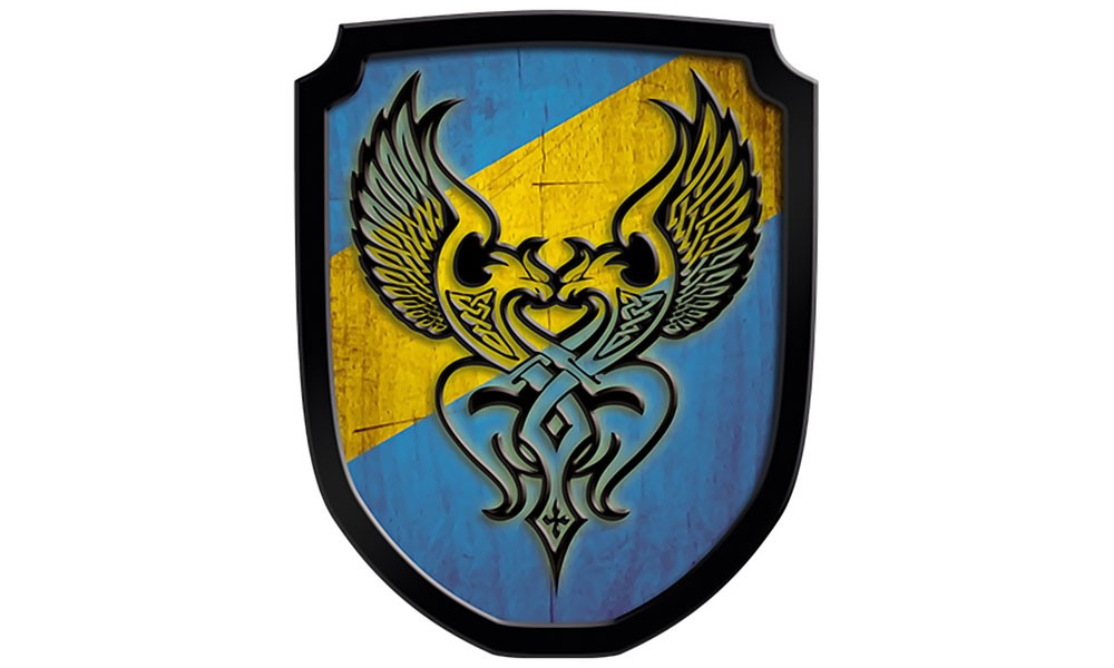 Wappenschild Phönix, blau Wappenschild Phönix, blau von Holzspielerei