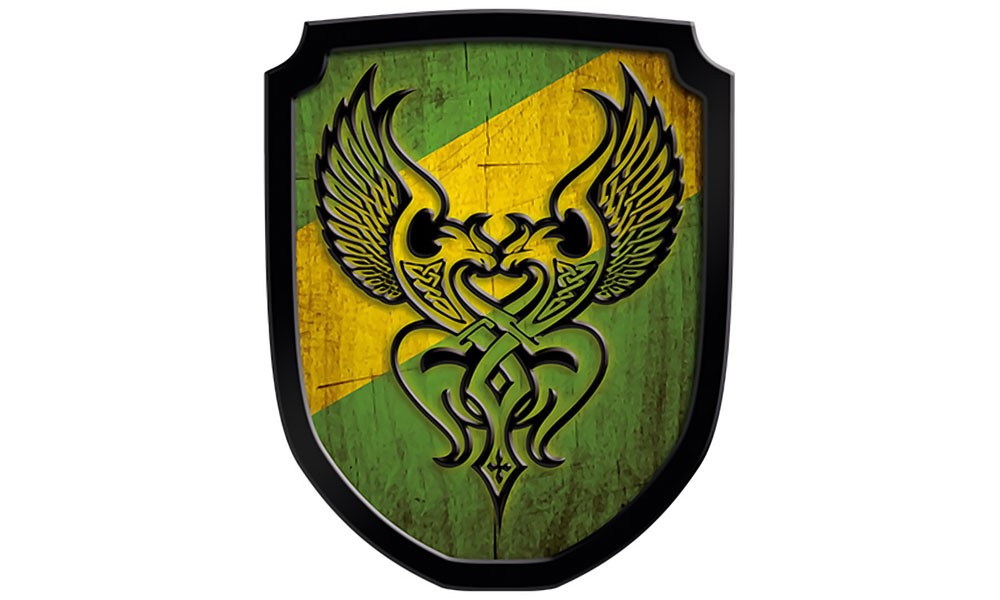 Wappenschild Phönix, grün von Holzspielerei