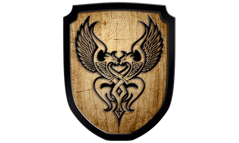 Wappenschild Phönix, natur von Holzspielerei