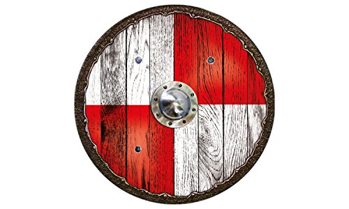 Holzspielerei Wikingerschild Krieger rot von Holzspielerei