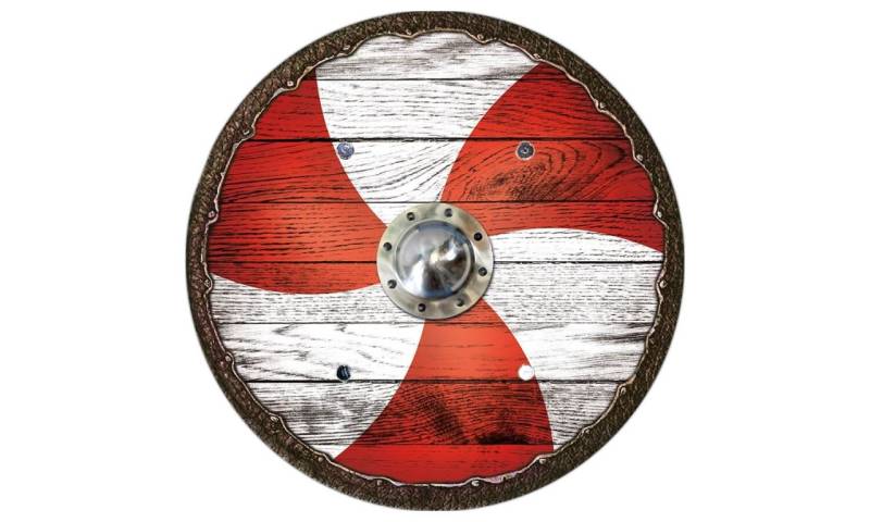 Wikingerschild Seemann rot von Holzspielerei