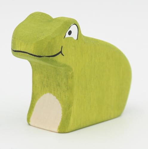 Frosch aus Holz – Bauernhof Holzspielzeug, aus Schwäbischer Handarbeit (100% ökologisch) von Holzspielwaren Ackermann von Holzspielwaren Ackermann