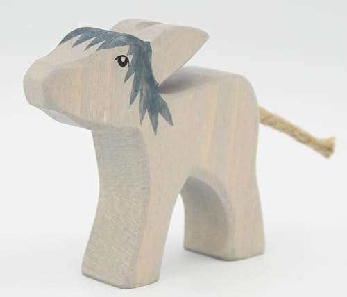 Holzspielwaren Ackermann Eselkind aus Holz (wiehrend) – Bauernhof Holzspielzeug, aus Schwäbischer Handarbeit (100% ökologisch) von Holzspielwaren Ackermann