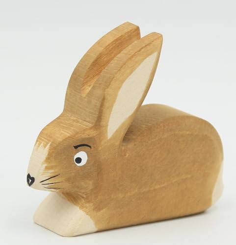 Holzspielwaren Ackermann Hase aus Holz (liegend) – Wald Holzspielzeug, aus Schwäbischer Handarbeit (100% ökologisch) von Holzspielwaren Ackermann