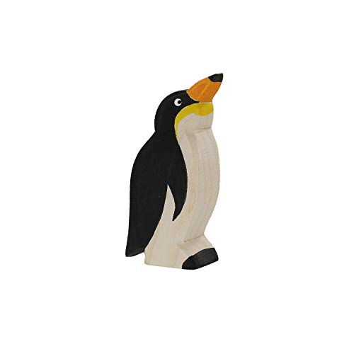 Holzspielwaren Ackermann Pinguin aus Holz (Kopf Oben) – Zoo Holzspielzeug, aus Schwäbischer Handarbeit (100% ökologisch) von Holzspielwaren Ackermann