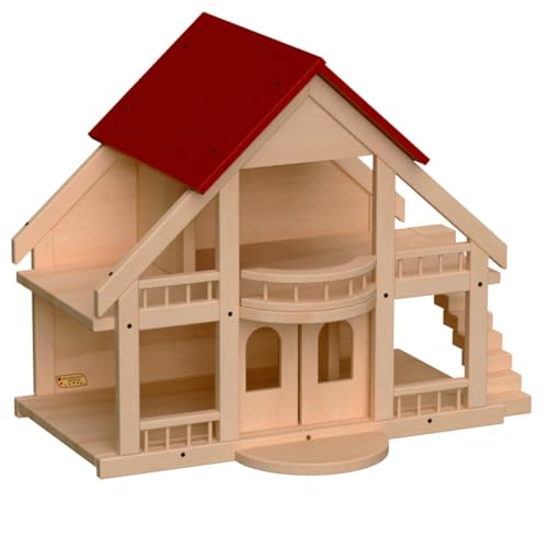 Holz-Puppenhaus | Massiv-Holz Villa für Puppen | Kinder-Puppenhaus | Puppen-Zubehör 5017 Holz-Puppenhaus | Massiv-Holz Villa für Puppen | Kinder-Puppenhaus | Puppen-Zubehör 5017 von Holzspielzeug-Peitz